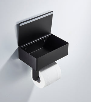 Toilet Paper Holder with Shelf Stainless Steel Wall Mounted