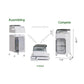 2-Tier Bathroom Counter Storage Cabinet, Slim Vanity Organizer with Clear Doors, Small Bathroom Storage Cabinet with Built-in Tissue Storage for Toiletries, Wipes and Bathroom Essentials