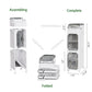 3-Tier Slim Bathroom Storage Cabinet, Rolling Toilet Paper Storage Cabinet with Clear Doors, Narrow Toilet Side Organizer for Small Bathrooms, Rolls, Wipes, Cleaners and Bathroom Essentials