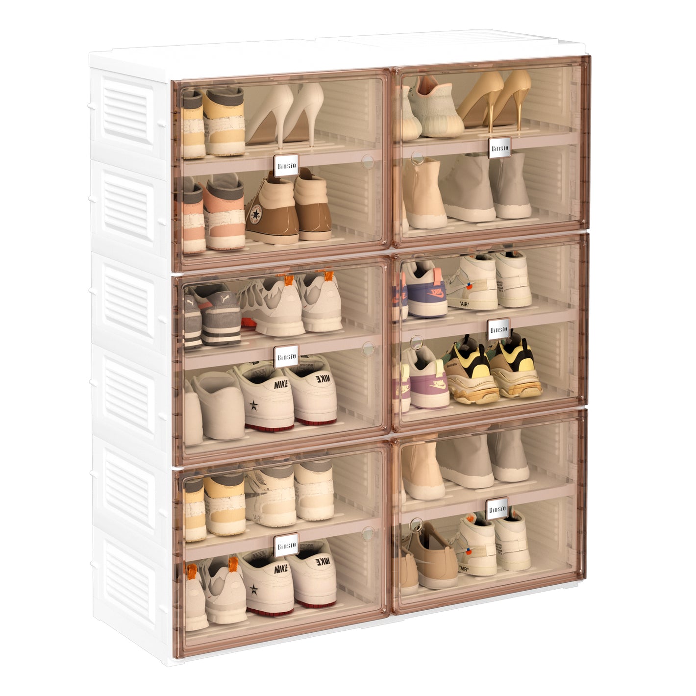 BINSIO Foldable Shoe Rack Organizer