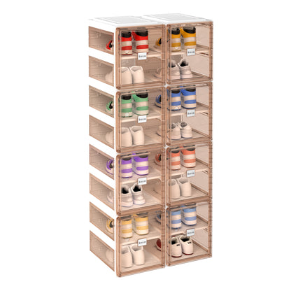 BINSIO Shoe Rack Closet Organizer and Storage Shoe Box