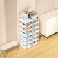 BINSIO Shoe Rack Closet Organizer and Storage Shoe Box